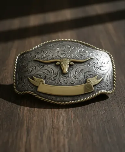 Fivela Nocona metal cowboy original EUA
