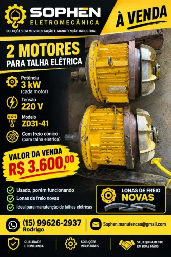 MOTOR CONICO PARA TALHA ELETRICA