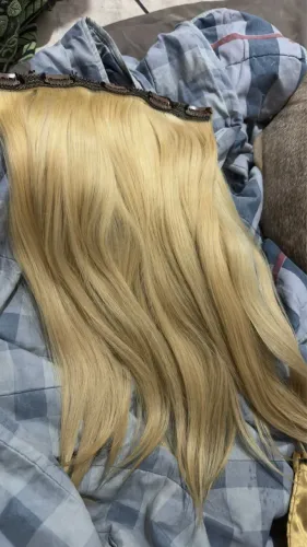 Mega hair humano loiro no tic tac