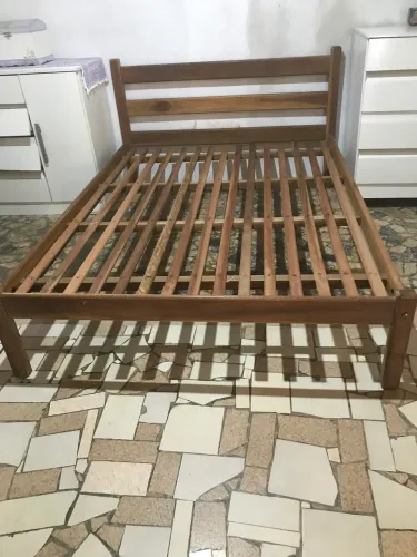 Cama casal madeira maciça