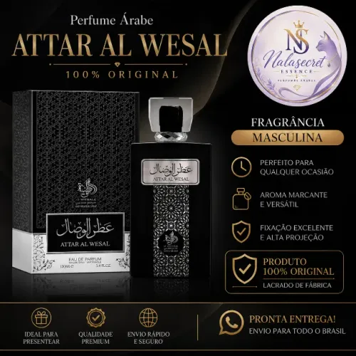 Perfume Árabe Attar Al Wesal 100ml Masculino Original Lacrado