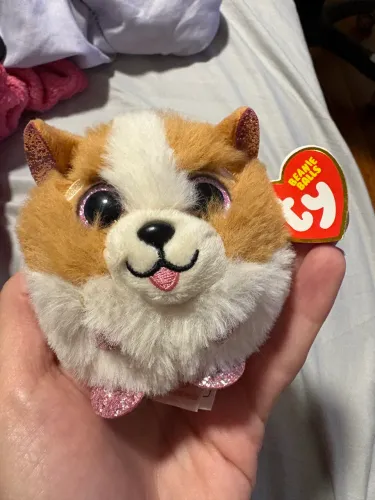 Ty puff Beanie Balls pelúcia cachorro Corgi
