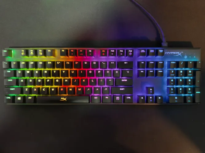Teclado Mecânico Gamer HyperX Alloy FPS RGB - Switch Silver Speed - Nota Fiscal
