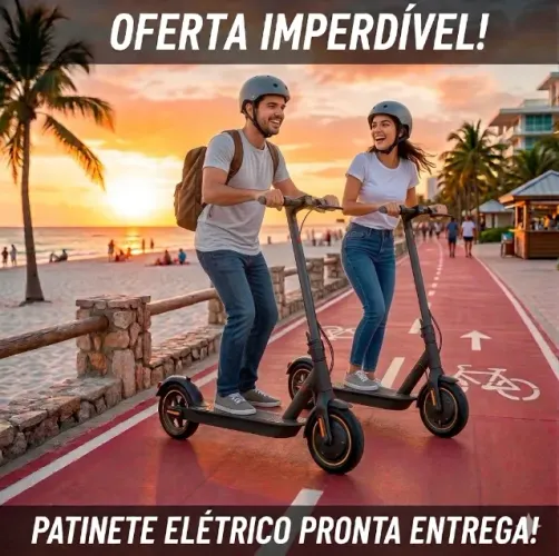 Entrego Hoje! Patinete Eletrico com Amortecedor novo na caixa. Aceito cartão ate 12x