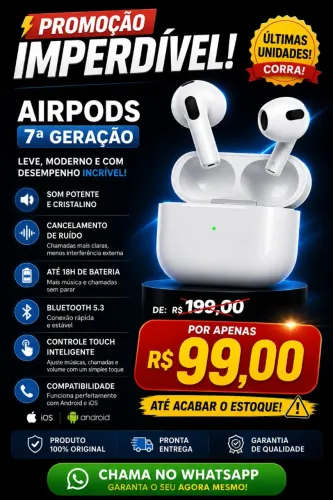 Airpods 4 (7 geração) + potencial absurda