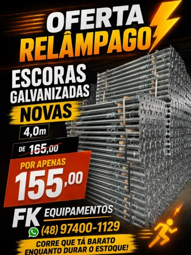 Escoras De 4,0m Novas Galvanizadas