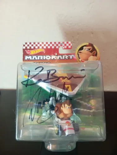 Hot Wheels Miniatura Mario Kart Donkey Kong - ASSINADA