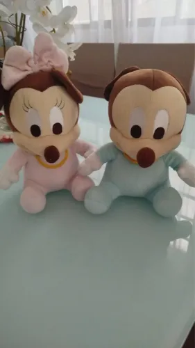 2pelúcias, Minnie e Mickey baby originais 40 cm cada