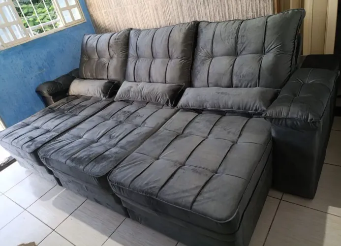 Sofá retrátil reclinável top line 2,90 D33
