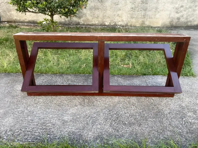 Janela Dupla de Madeira Maciça