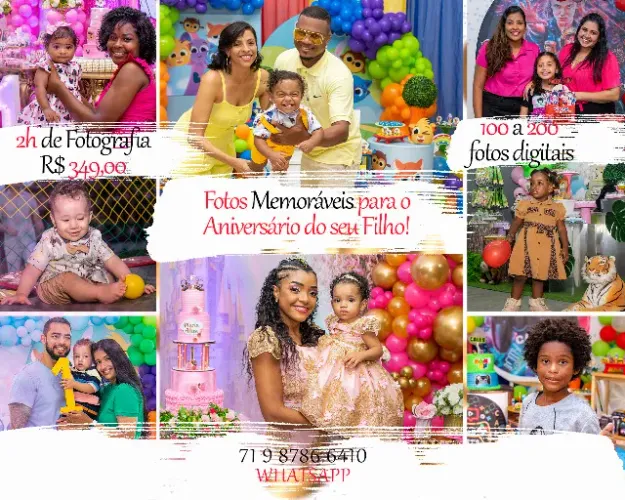 Fotógrafo Aniversário Infantil | A partir de R$349 | Ensaio + Álbum + Brindes