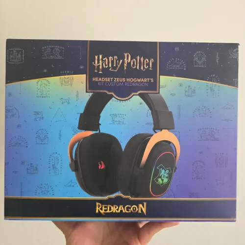 Headset Gamer Redragon Harry Potter Zeus Hogwart's RGB Special Edition, Surround 7.1, USB