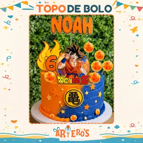 Topo de Bolo Dragon ball