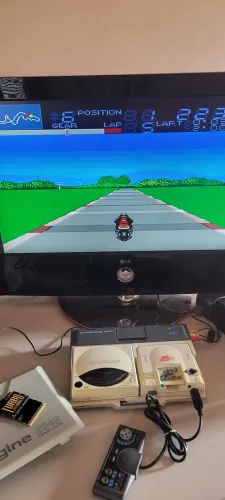PC Engine+Maleta+CDrom Everdriver 1 jogo 1 Controle Turbo em Perfeito Funcionamento