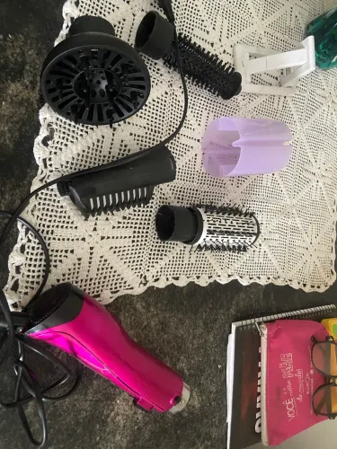 Escova de cabelo giratória 