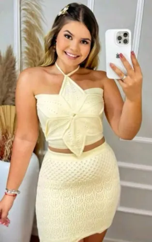 Conjunto de tricô modal