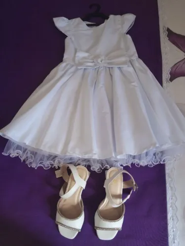 Vendo vestido+sapato infantil para batizado