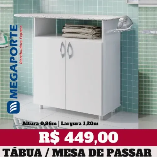 Mesa Tábua de Passar com Armário 2 Portas (Novo) Entrega Grátis! 