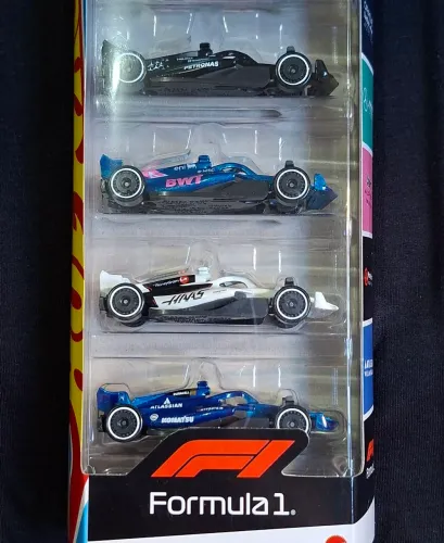 Pack F1 2025, kit com 4 miniaturas