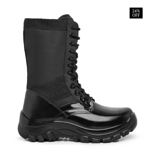Coturno Troller Militar Kyllper Couro Legítimo Com Zíper Lateral Extra Leve TAMANHO 41