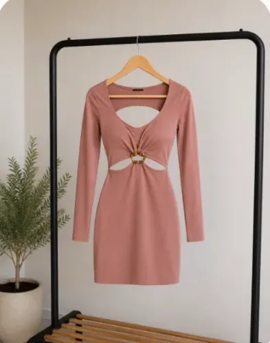 Vestido manga longa 