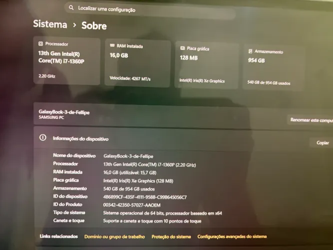 Galaxy book 3 360 i7 16gb RAM 1tb SSD