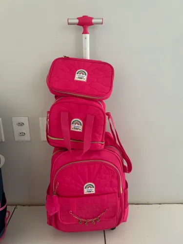 Kit mochila estojo e lancheira