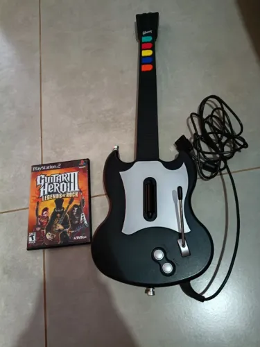 ? Guitar Hero III Legends of Rock + Guitarra Original Gibson - PS2 (Original)