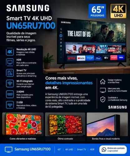 Tv 65 Samsung smartv 