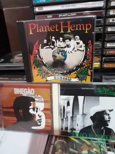 Lote 3 CDs Planet Hemp - Usuário / Marcelo D2 - Eu Tiro é Onda / Bnegão - Enxugando Gelo