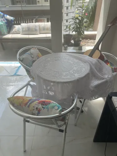 Vendo mesa e cadeiras de alumínio novinhas R$ 530,00 reais