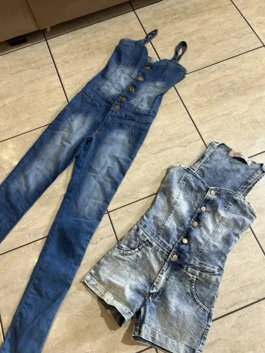 MACACÕES JEANS FEMININOS - TAMANHO P