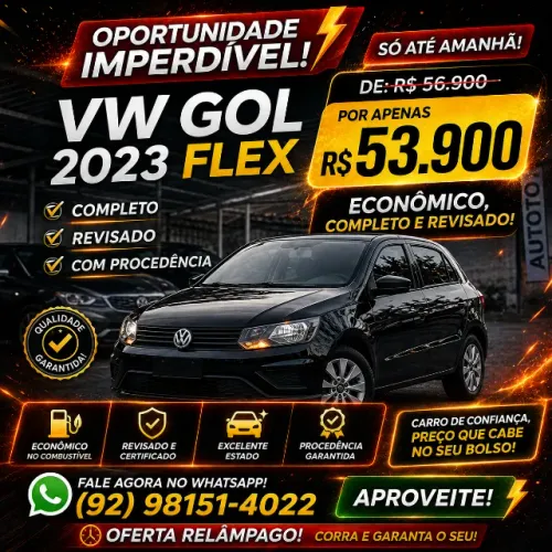 Volkswagen Gol Geração VII 1.0 12V Flex Mec. 4P 2023
