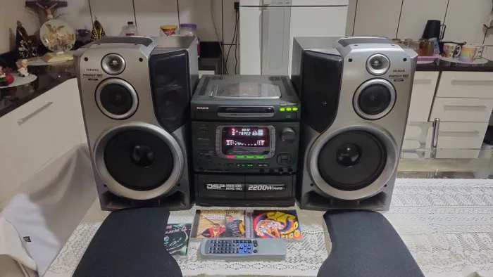 Aparelho de som Mini Micro system aiwa nsx 999 mk2 2200 999 Sony Philips gradiente jvc