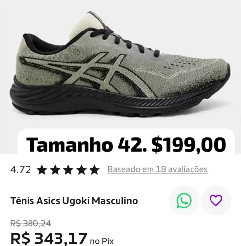 Tênis Asics ugoki tamanho 42 original