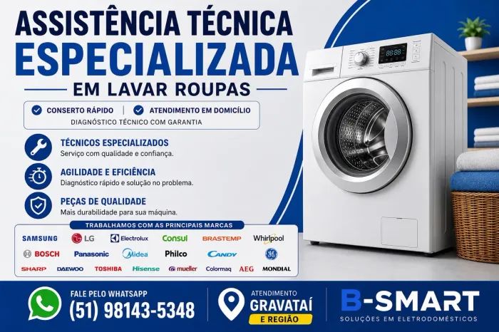 ASSISTÊNCIA TÉCNICA EM LAVA ROUPAS