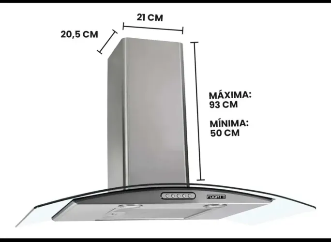 Coifa nova de inox valor 600,00 voltagem 220