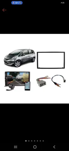 Som Automotivo Multimidia Fit / City com câmera de ré