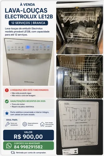 Lava-louça usada Modelo provável LE12B
