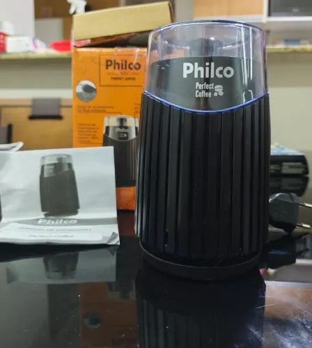 Moedor de café elétrico Philco Perfect coffee 170W de potência, Lâminas de aço inoxidável