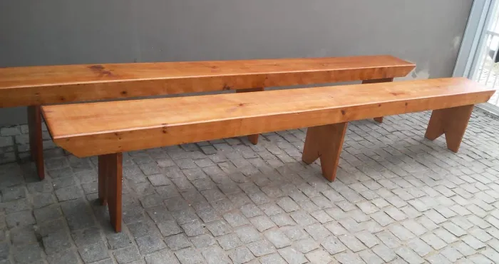 Vedas de bancos e mesas p/ churrasqueira e salão de festas