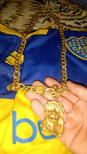 CORRENTE MOEDA ANTIGA PINGENTE JESUS CRISTO RELÍQUIA