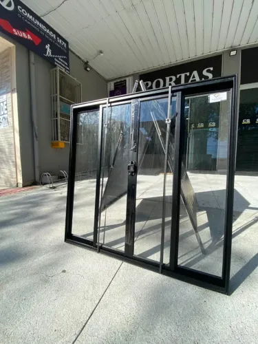JANELA DE ALÚMINIO PRETO 4F 1.00X1.00 - PROMOÇÃO INCRIVEL