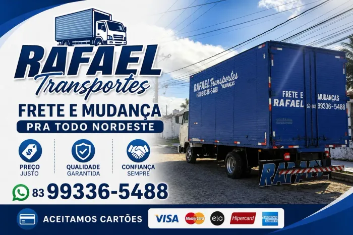 Frete e mudança com excelente preço, fazemos todo nordeste