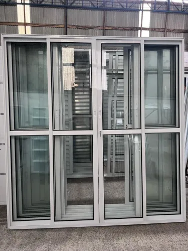 PORTA DE CORRER 4 FOLHAS 2.10X2.00 ALUMÍNIO BRANCO