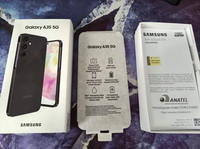 Samsung A35 De 128GB Completo na Caixa Original Android 16 One U.I 8.5