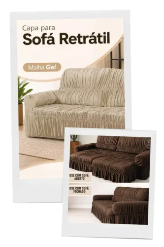 Capa Sofa... Retrátil. Várias Cores