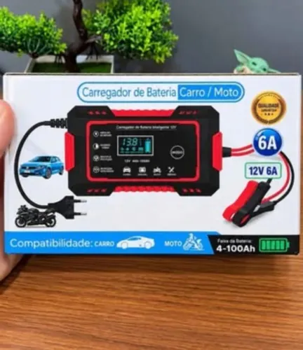 Carregador de Bateria Inteligente 12V 6A FBC12240BD Carro Moto