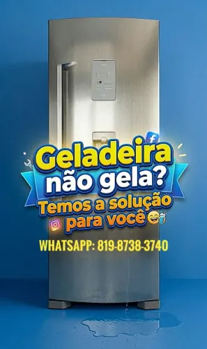 Geladeira apresentando defeito? Consul, Brastemp, eletrolux, Samsung, LG.