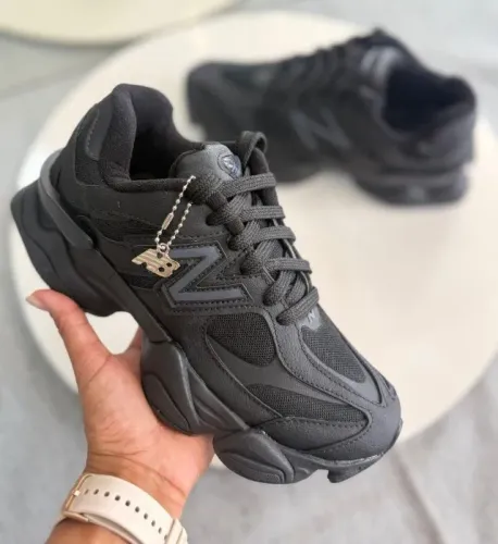 Tênis New Balance 9060 Preto Couro Premium Unissex - Disponível 38 ao 43 (Foto Real)